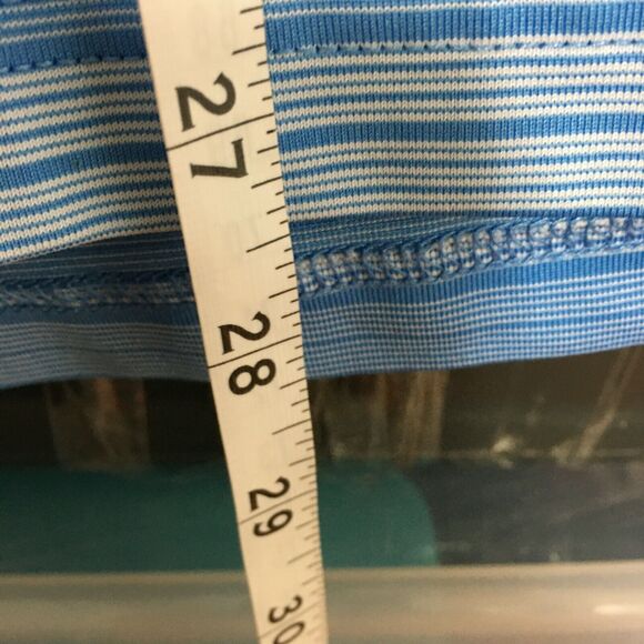 Bolle Polo Shirt Mens Sz XL Blue Striped Stretch Knit Short Sleeve Golf Collar‎ - Picture 10 of 10